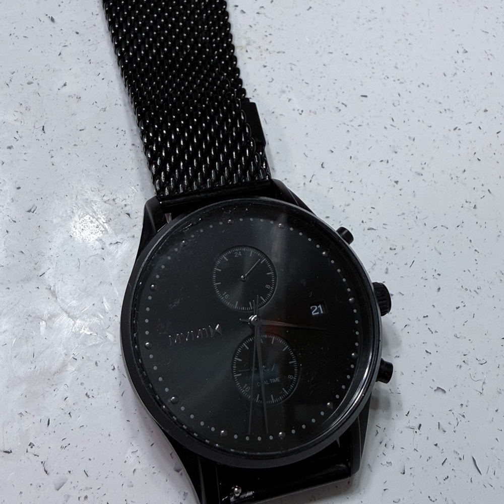 MVMT Voyager Men's Chronograph Watch - Black Mesh Band